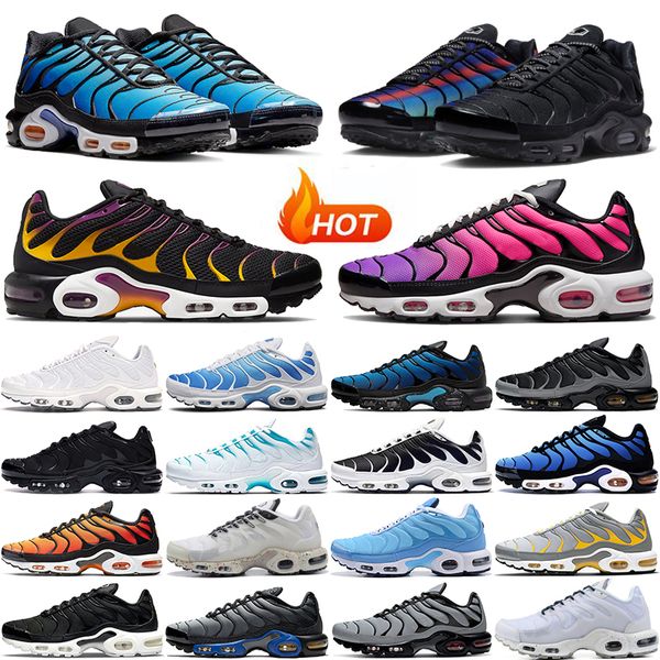 

running shoes outdoor trainers sneakers black white tns mens womens tn plus max air men women