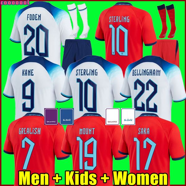 

KANE STERLING soccer jersey 2022 RASHFORD ENGlANDS SANCHO SAKA GREALISH MOUNT FODEN MAGUIRE 22 23 national football shirt men women kids kit sets uniforms tops, 2022 men away