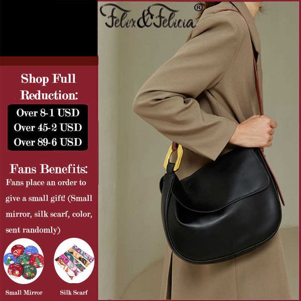 

felix felicia women shoulder bags fashion genuine leather crossbody ladies casual retro design flap messenger bag