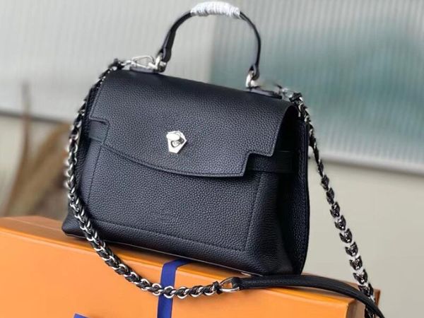 

realfine bags 5a m20997 23cm lockme ever mini handbag handle purse for women with dust bag
