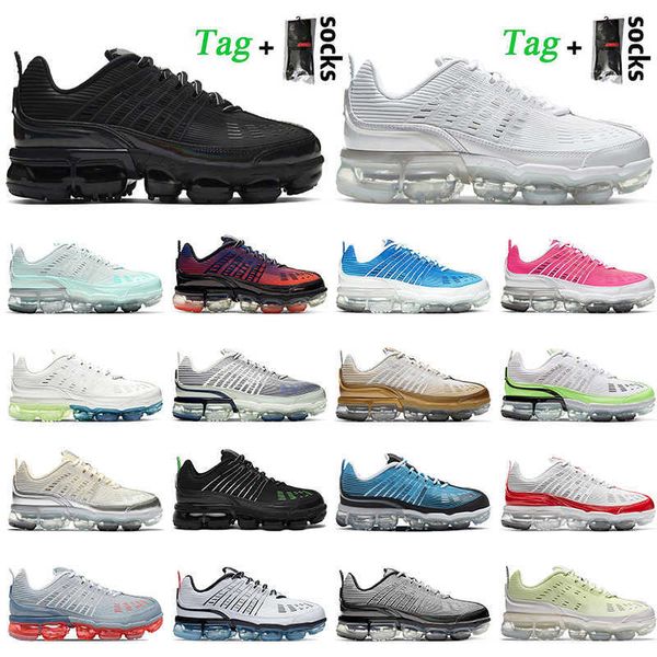 

2021 summer men womens 360 running shoes mens sneakers triple white black iridescent sky grey flash crimson barely volt metallic silver