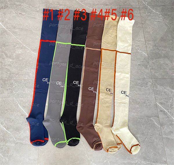 

letters printed socks tights women slim thin leggings womens ins fashion leggings 6 color, Black;white