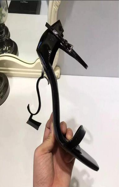 

elegant line buckle style exquisite stiletto heel sandals ladies comfortable high heels fashion luxury designer women shoes4155316, Black