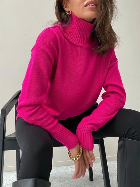 

women's sweaters rose red autumn winter women's sweater pullover basic green turtleneck jumper vintage knitted sweaters for women, White;black