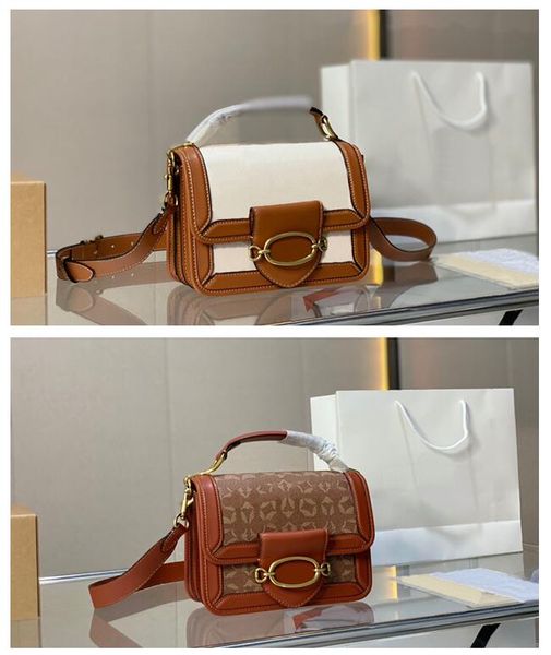 

tz classic logo carriage pattern hero crossbody bag luxury cow leather messenger bags removable shoul der strap shoulder bag women's fa