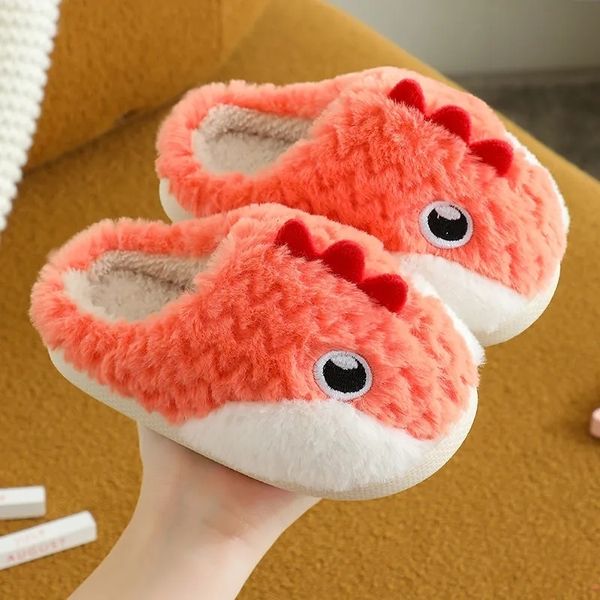 

slipper baby girls cotton slippers winter children' cute animal design boys home indoor shoes furry kids 221121, Black;grey