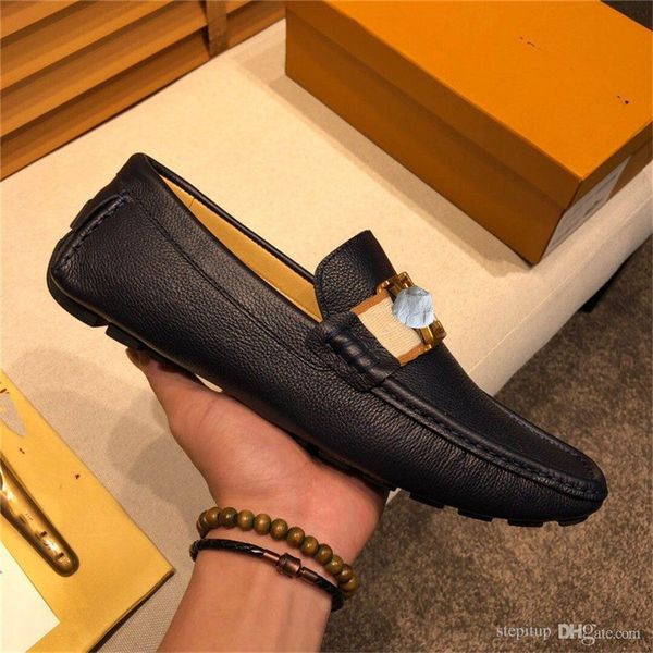 

mm genuine leather men shoes casual luxury brand 2022 italian mens loafers moccasins breathable slip on boat shoes plus size 38-46 a2, Black