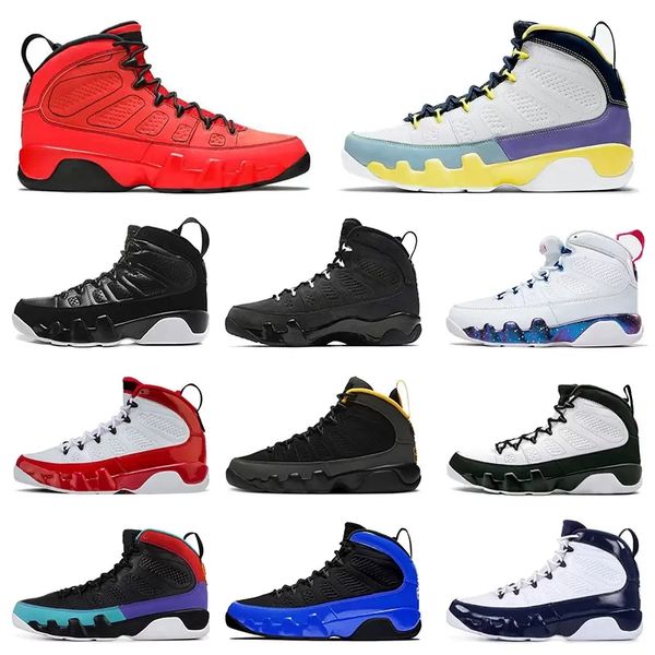 

fire 2022 jumpman 9 basketball shoes chile red 9s particle grey mens trainers change the world university gold blue bred statue space jam sp, Black