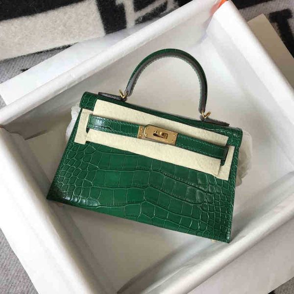 

leather original quality hermees designer bag handbags mini keilys crocodile bag fashional portable bags crossbody messenger