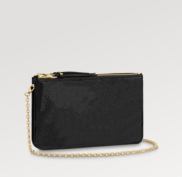 

bags shoulder double zip pochette bags monograms empreinte giant reverse embossed handbag versatile cross body designer two zipped wallets p