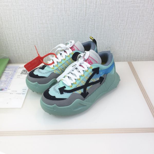 

luxury platform lace-up shoes odsy-1000 sneakers lace-up low shoe white black yellow arrows mint green chunky sneaker 06