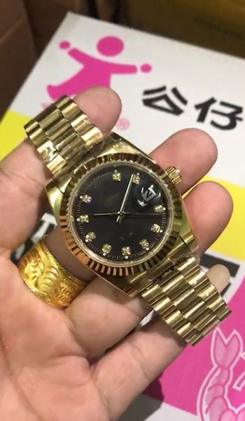 

with original box mens watch 41mm automatic mechanical watches for men fashion wristwatches women wristwatch montre de luxe double calendar, Slivery;brown