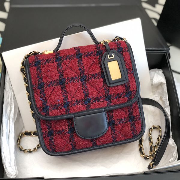 

designer small flap bag 10a mirror quality luxury chain bag women cross body bag with box c144
