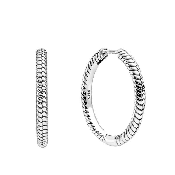 

real sterling silver moments charm hoop earring with original box for pandora jewelry women wedding girlfriend gift circle stud earrings fac, Golden;silver