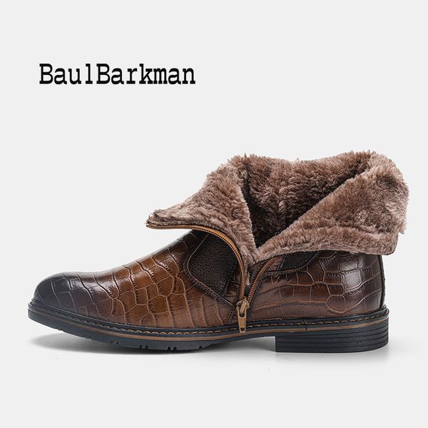 

boots men's winter size 40-45 leather snow handmade warm for #kd5207c3 221121, Black