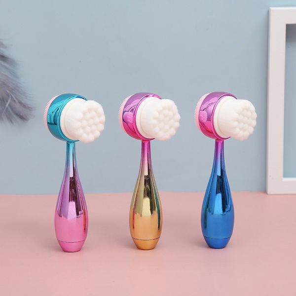 

fashion face cleaning tool skin exfoliating scrub double head silicone facial washing brushes beauty accessories