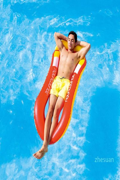 

air inflatable floating raft floats tubes chair environment protection foldable back row sunshade swimming pool enjoyable lounge1818094