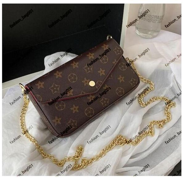 

luxury designer pochette felicie bag genuine leather handbags shoulder tote messenger purse original box