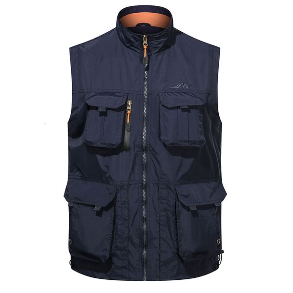 

men's vests maidangdi vest coat p ographer waistcoat tool many pocket mesh work sleeveless fleece warm jacket male brand quality 6xl 22, Black;white