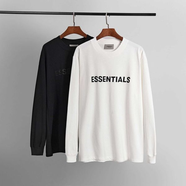 

mens hoodies essentialss fashion woman's sweatshirt new fear god multi thread high chest letter long sleeve t-shirt, Black