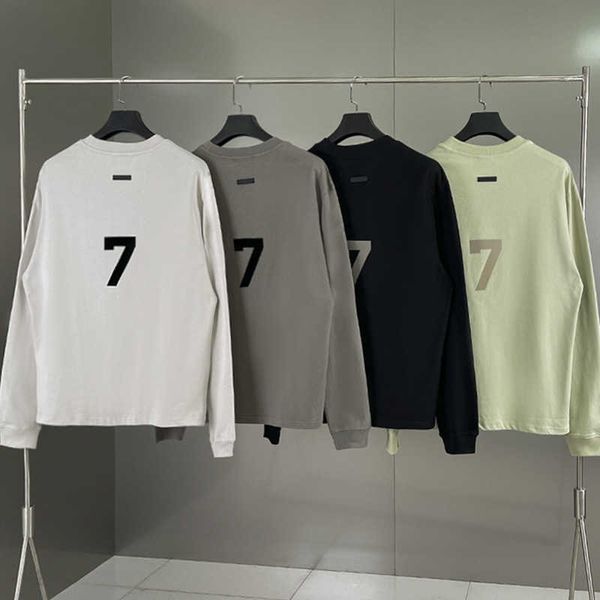 

loose designer men hoody essentials hoodies pullover sweatshirts fear god multi thread flocking high casual loose long sleeve t-shirt men, Black