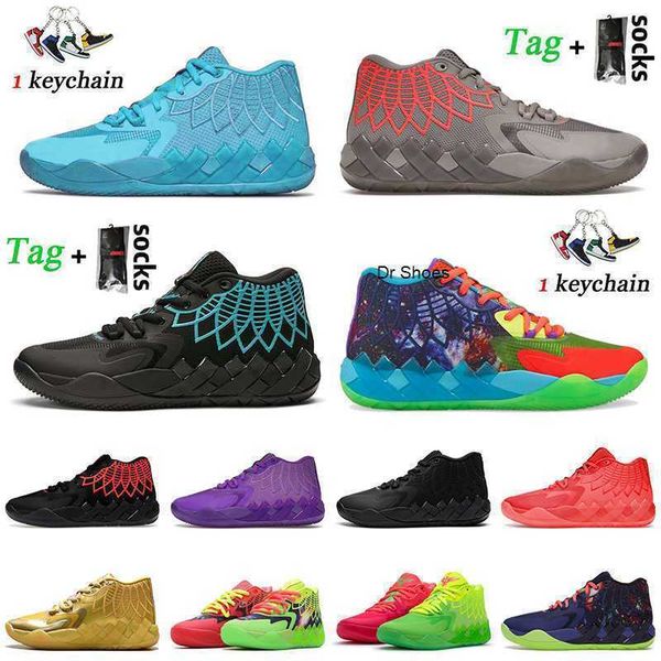 

athletic lamelo ball mb.01 mens basketball shoes faashion 1of1 men sneakers unc rock ridge black red blast rick and morty not from here rare