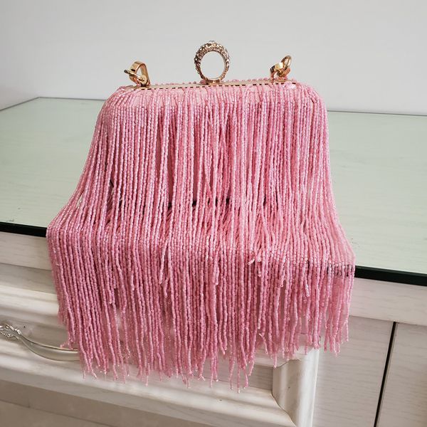 

waist bag tassel fashion ladies clutch shoulder handbags female party wedding evening for phone purse 221119