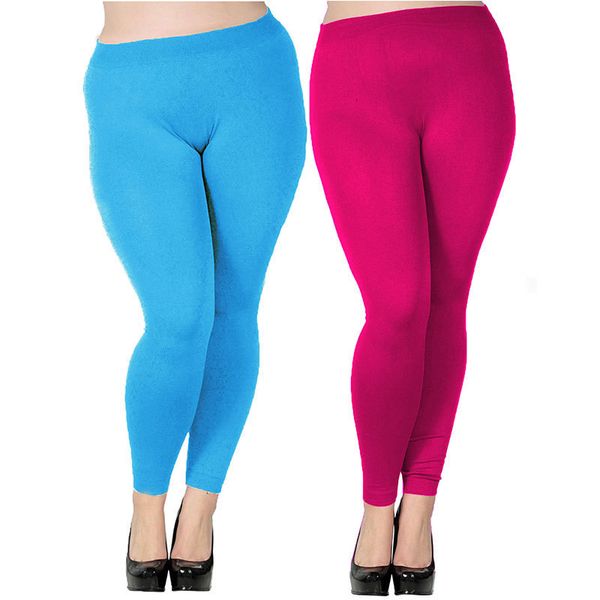 

womens leggings plus size modal seamless high waist full length stretchy basic ankle solid color long legging pants 221121, Black