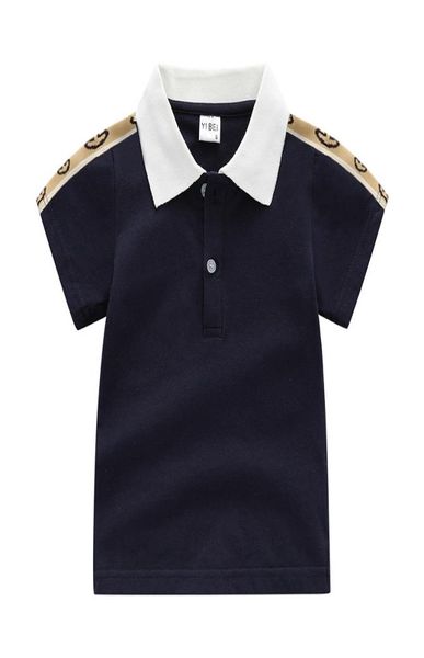 

baby polo t shirt designer kids short sleeves baby polos shirts boys embroidery girl cotton black white clothes 90130cm2315493, White;black