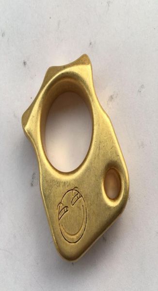 

vivid expression 12mm thick brass finger tiger pure copper key ring quick hanging edc self defense 67hw7168325921, Silver