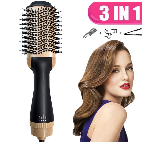 

curling irons air brush 3 in 1 one step hair dryer and volumizer hair straightener electric blow dryer comb hair styler hairdryer 221119