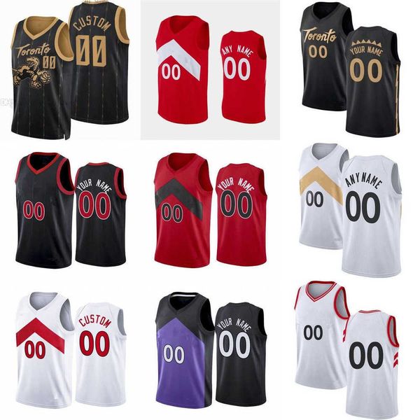 

75th custom toronto''raptors''men women youth fred 23 vanvleet scottie 4 barnes gary 33 trent jr. pascal 43 siakam baske, Black;red