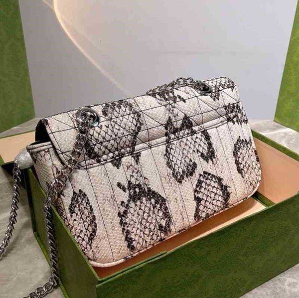 

evening bags classic snake shoulder bags women fashion chain luxury handbag leather designer crossbody female purses 220408