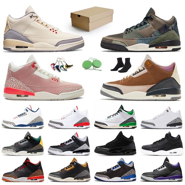 

3 jumpman basketball shoes winterized archaeo brown 36-47 3s men women j3 trainers sports sneakers excellent fragment racer blue chlorophyll