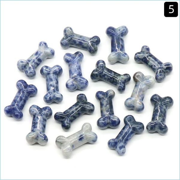 

loose gemstones wholesale natural mixed materials sodalite gemstone crystal dog bone carving for home decoration drop delivery jewelr dhah0, Black