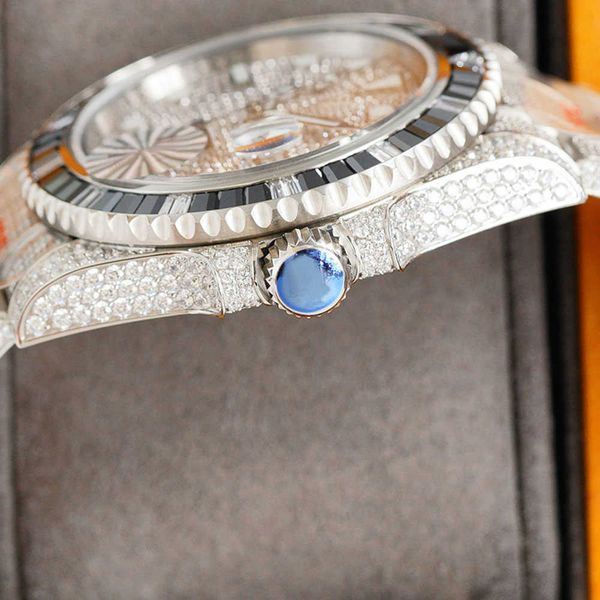 

2023mrh4 wristwatches diamond mens watch automatic mechanical watch sapphire 41mm fashion busins wristwatch waterproof carey crafted montre, Slivery;brown