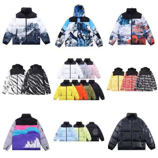 

mens puffer jackets winter jacket down jacket designer snow bread service thick coats men women couples winters coat stand collar contrast c, Black