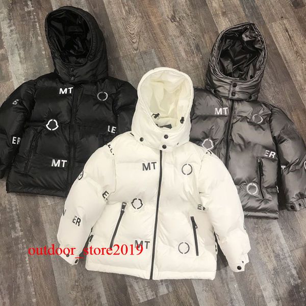 

kids down jacket parkas black purffer coats hooded quality casual outdoor feather outwear keep warm thick double zipper white duck down fill, Red