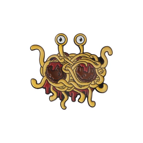 

cartoon crab alloy brooches flying spaghetti monster enamel pins creative brooch for boys animal badge jewelry gift fashion bag accessories, Gray