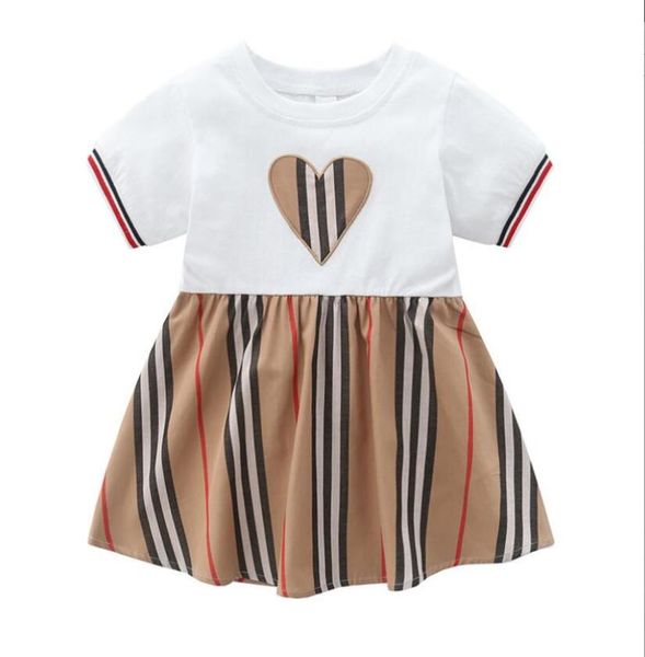 

kids clothes baby dress baby girls dress kids short sleeve pleated shirt skirt children casual designer clothing7514967, Red;yellow