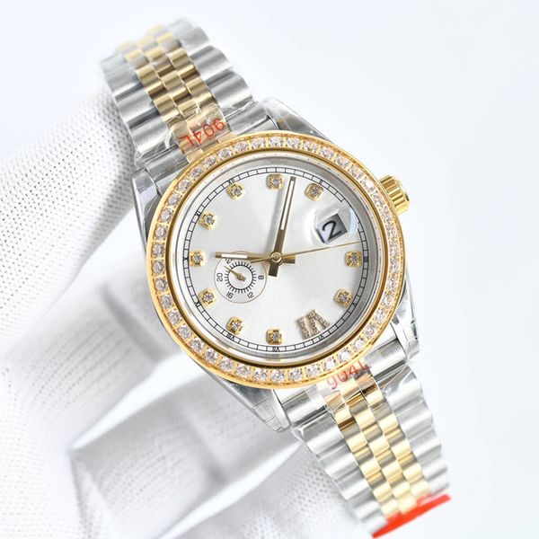 

watch mens watches diamond wristwatch automatic movement sapphire 41mm stainless steel strap fashion wristwatch, Slivery;brown