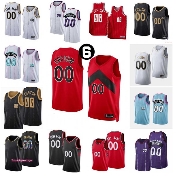 

custom printed 2022-23 new basketball jerseys 43 pascal 23 fred siakam vanvleet 3 og 33 gary anunoby trent 25 chris boucher 21 thaddeus youn, Black;red