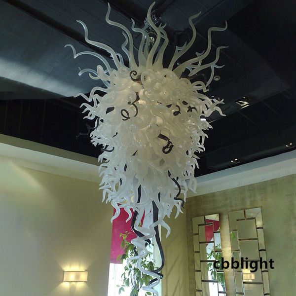 

contemporary crystal chandelier pendant lamps 40x48 inches white color hand blown glass chandelier led ceiling lighting hanging fixtures cor