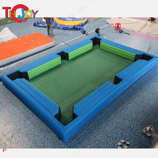 

activities games 8x5m inflatable billiard table oxford inflatable snooker soccer pool tables field football pitch with blower and 16balls fo