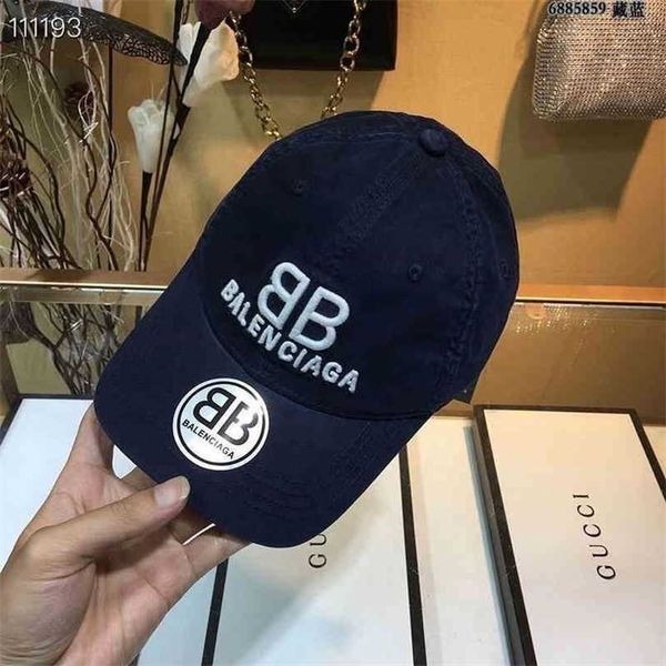 

paris balenciga caps home soft duck tongue hat fashion retro vintage classic versatile spring and summer sun visor threedimensional embroide, Blue;gray