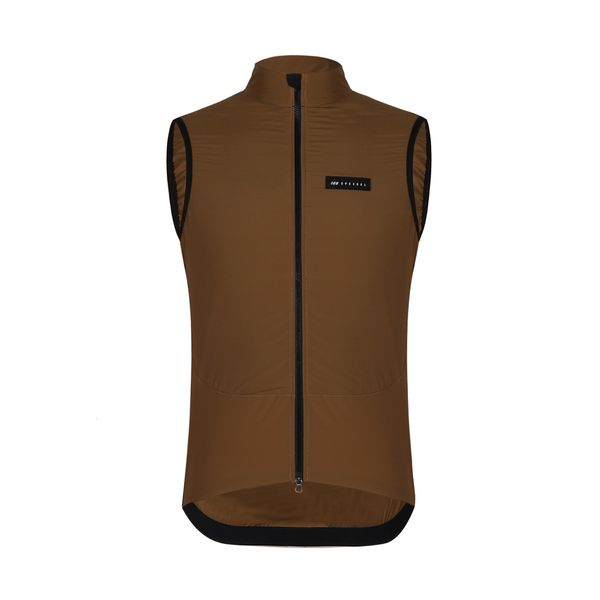 

men's vests spexcel updated winter windproof and thermal fleece cycling vest 2 layer gilets with 3 back pockets brown 221121, Black;white