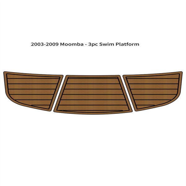 

2003-2009 moomba-3pc swim platform step pad boat eva foam teak deck floor mat