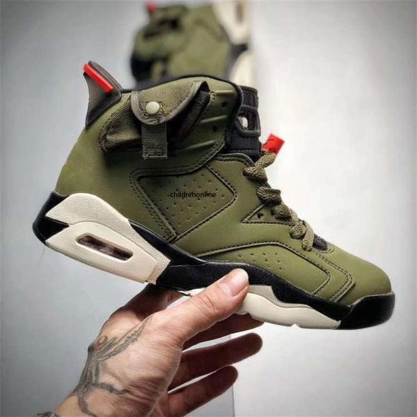 

kids cactus jack 6 6s black cat basketball boy girl bred old black infrared travis scotts reflective bugs bunny shoes sneakers onl2262