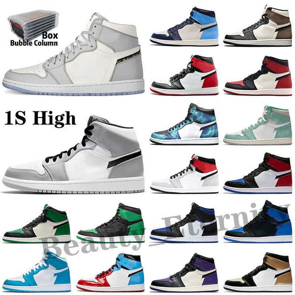

1 basket ball shoes high og athletics university blue sneakers shoe for men sports torch hare ung game royal pine green court eur 36-46, Black