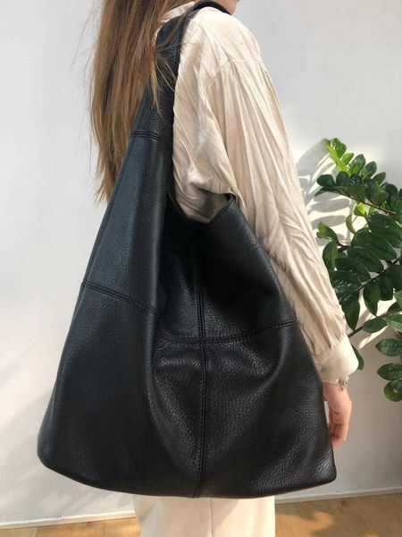 

designer bag casual soft genuine leather big tote bags women handbag practical travel shopping with liner female shoulder bag